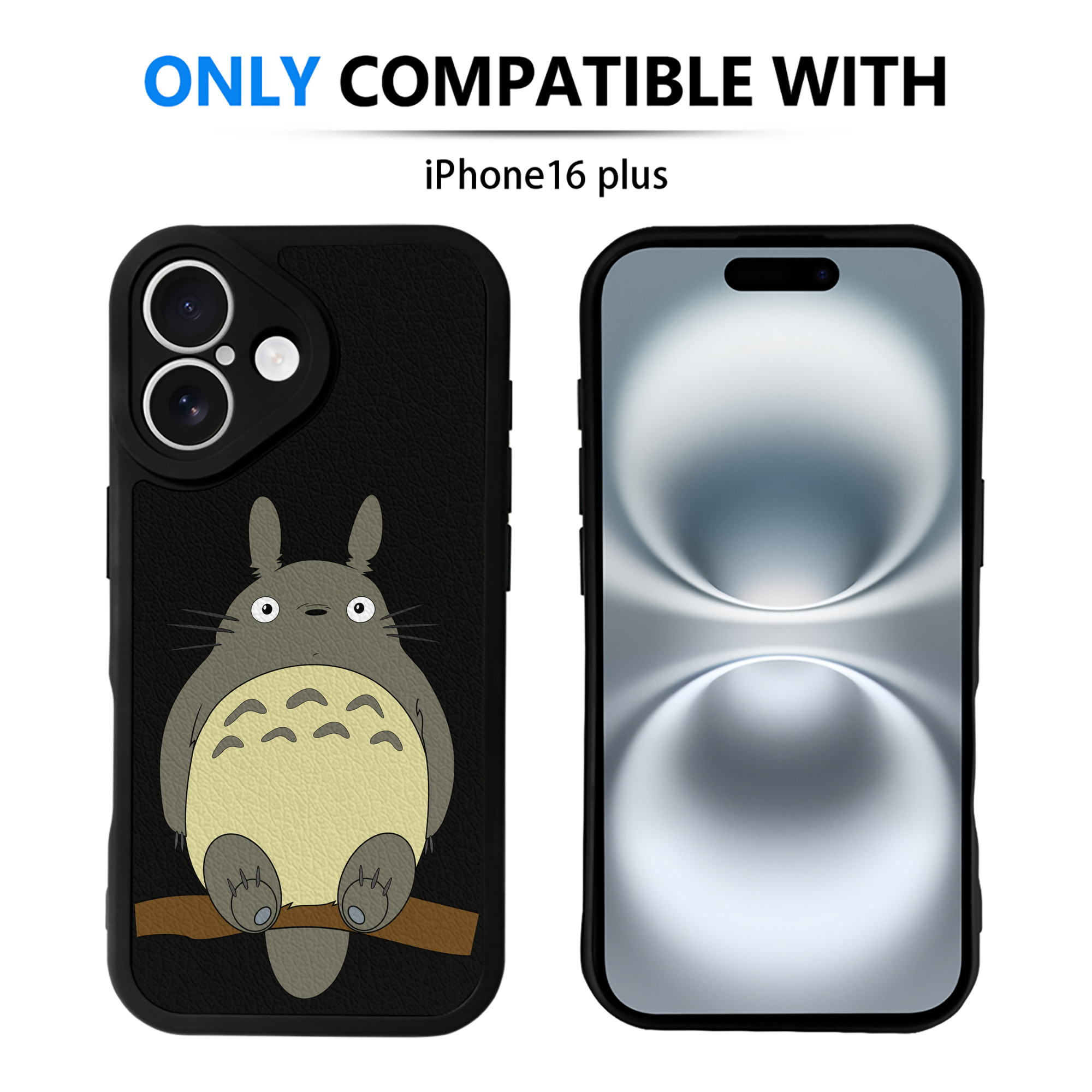 （画像用） となりのトトロ 草壁メイ 草壁サツキ My Neighbor Totoro Satsuki Kusakabe Mei Kusakabe 【iPhone 16シリーズ対応】シリコンスマホケース（レザー調） 材質：シリコン